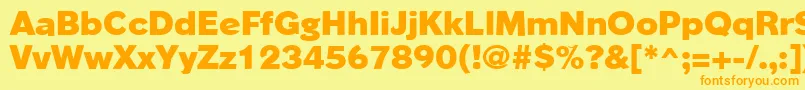 PhinsterheavyRegular Font – Orange Fonts on Yellow Background