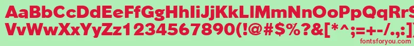 PhinsterheavyRegular Font – Red Fonts on Green Background