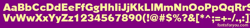 PhinsterheavyRegular Font – Yellow Fonts on Purple Background