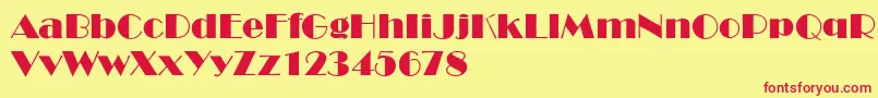 RoyaltonNormal Font – Red Fonts on Yellow Background