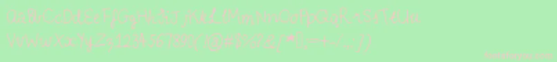 Iysvintagedresses Font – Pink Fonts on Green Background