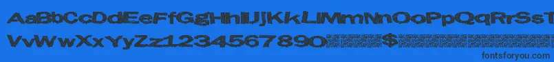 Шрифт Eastcity – чёрные шрифты на синем фоне