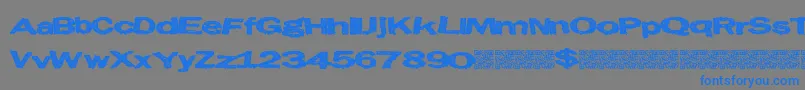 フォントEastcity – 灰色の背景に青い文字