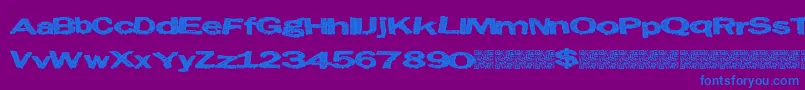 フォントEastcity – 紫色の背景に青い文字