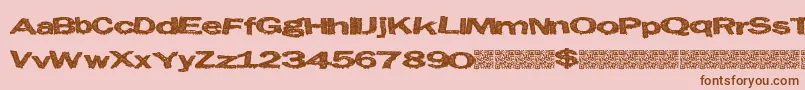 Eastcity Font – Brown Fonts on Pink Background