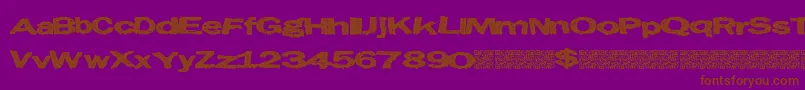 Eastcity Font – Brown Fonts on Purple Background
