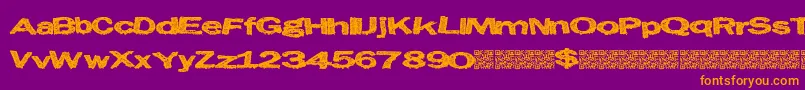 Eastcity Font – Orange Fonts on Purple Background