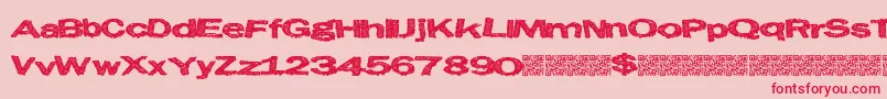 Eastcity Font – Red Fonts on Pink Background