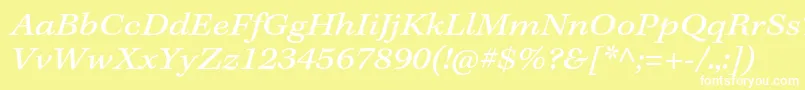 KeplerstdExtitcapt Font – White Fonts on Yellow Background