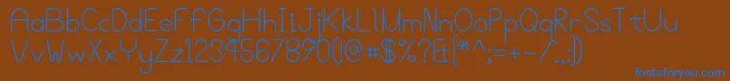 Bgrovealt Font – Blue Fonts on Brown Background