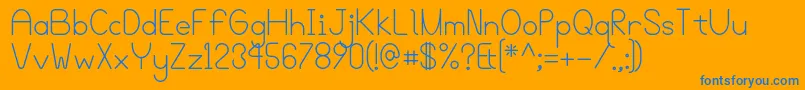 Bgrovealt Font – Blue Fonts on Orange Background