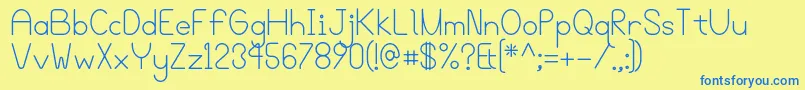 Bgrovealt Font – Blue Fonts on Yellow Background