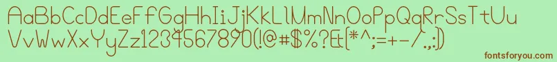 Bgrovealt Font – Brown Fonts on Green Background