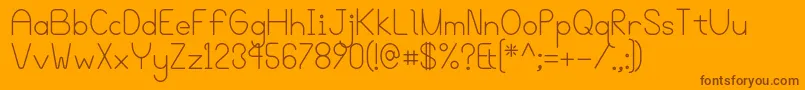 Bgrovealt Font – Brown Fonts on Orange Background