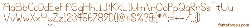 Bgrovealt-fontti – ruskeat fontit valkoisella taustalla