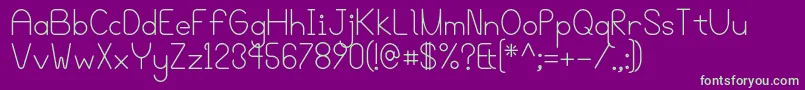 Bgrovealt Font – Green Fonts on Purple Background