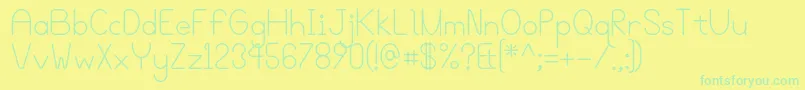 Bgrovealt Font – Green Fonts on Yellow Background