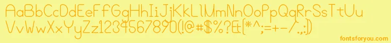 Bgrovealt Font – Orange Fonts on Yellow Background