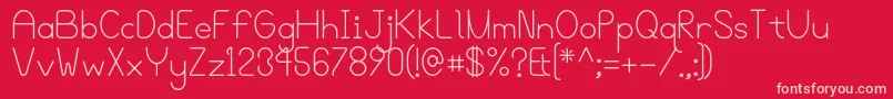 Bgrovealt Font – Pink Fonts on Red Background