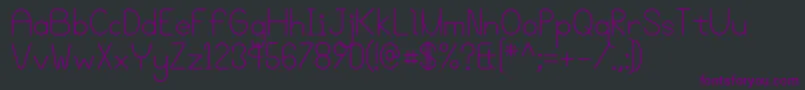 Czcionka Bgrovealt – fioletowe czcionki na czarnym tle