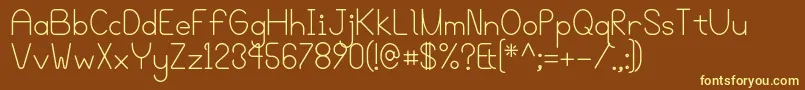 Bgrovealt-fontti – keltaiset fontit ruskealla taustalla