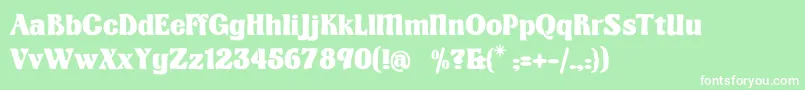 Kingthingsorganica Font – White Fonts on Green Background