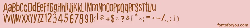 Cartooneast Font – Brown Fonts on Pink Background