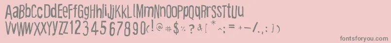 フォントCartooneast – ピンクの背景に灰色の文字