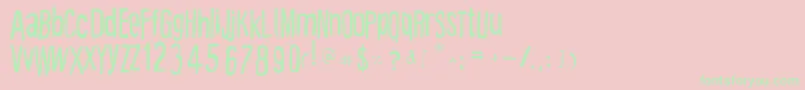 Cartooneast Font – Green Fonts on Pink Background