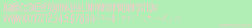 フォントCartooneast – 緑の背景にピンクのフォント