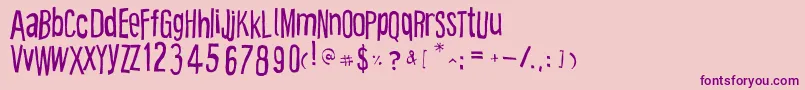 Cartooneast Font – Purple Fonts on Pink Background
