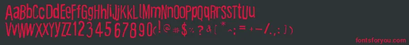 Cartooneast Font – Red Fonts on Black Background