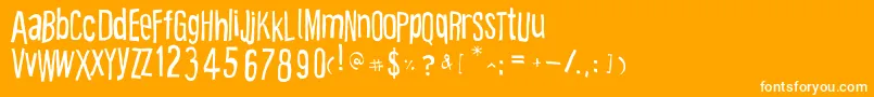 Cartooneast Font – White Fonts on Orange Background
