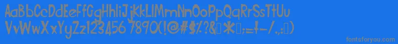 Funcartoon2 Font – Gray Fonts on Blue Background