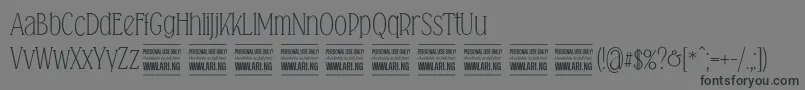 Falkinserifpersonal Font – Black Fonts on Gray Background