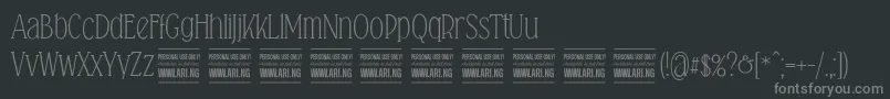 Falkinserifpersonal Font – Gray Fonts on Black Background