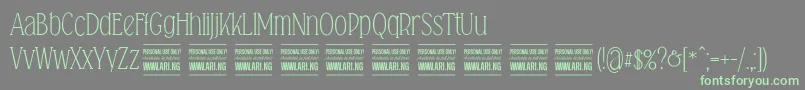 Falkinserifpersonal Font – Green Fonts on Gray Background