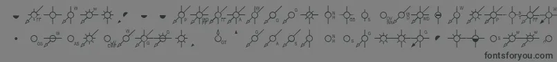 フォントEsriPipelineUs1 – 黒い文字の灰色の背景