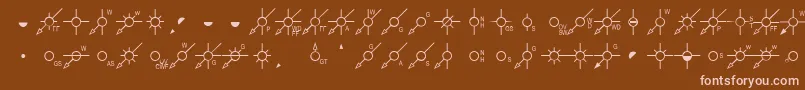 EsriPipelineUs1 Font – Pink Fonts on Brown Background