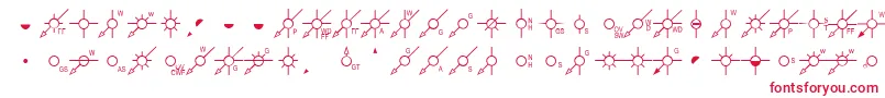 Шрифт EsriPipelineUs1 – красные шрифты