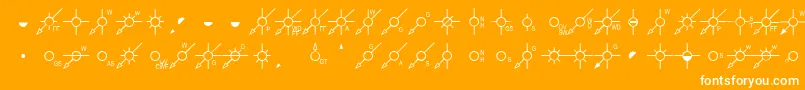 EsriPipelineUs1-fontti – valkoiset fontit oranssilla taustalla