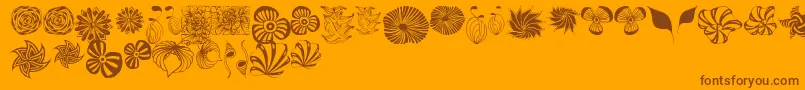 Dingfleur Font – Brown Fonts on Orange Background