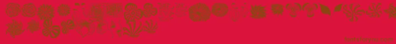 Dingfleur Font – Brown Fonts on Red Background