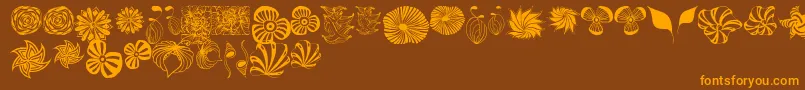 Dingfleur Font – Orange Fonts on Brown Background