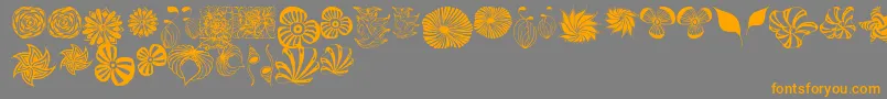 Dingfleur Font – Orange Fonts on Gray Background