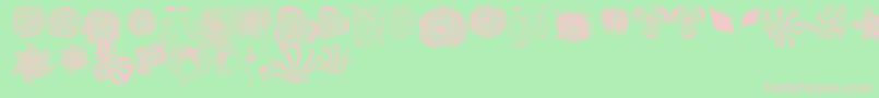 Dingfleur Font – Pink Fonts on Green Background