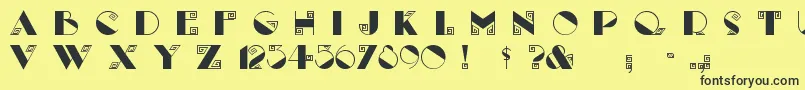 Labyrint Font – Black Fonts on Yellow Background