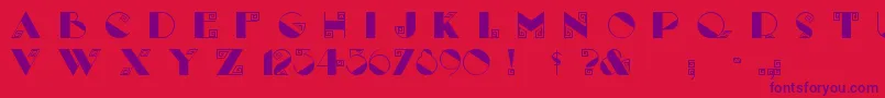 Labyrint Font – Purple Fonts on Red Background