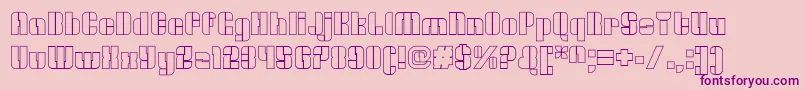 OrangeroyaleOpenoutline Font – Purple Fonts on Pink Background