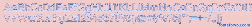 Шрифт Strslupo – синие шрифты на розовом фоне